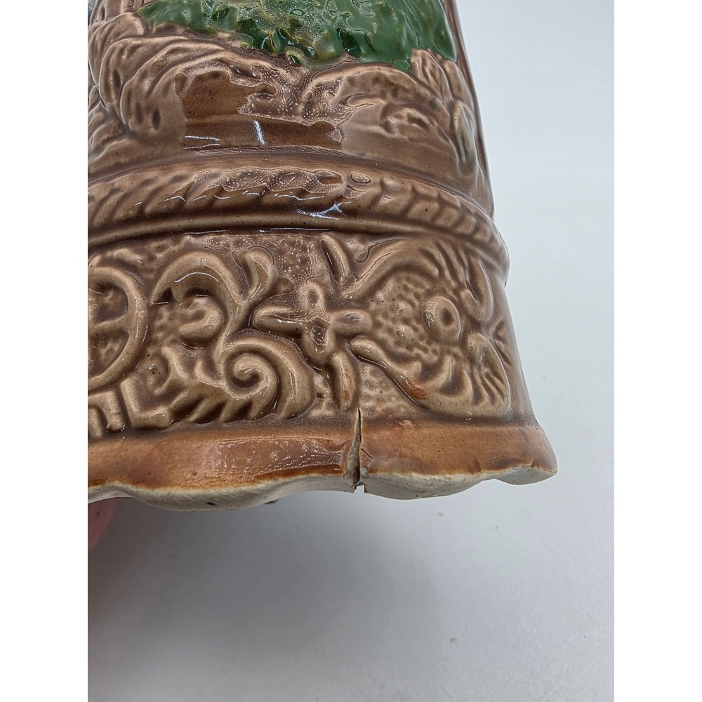 Vintage Musical Beer Stein German Style Relief Lute Player Ceramic Lidded Mug - Picture 6 of 7